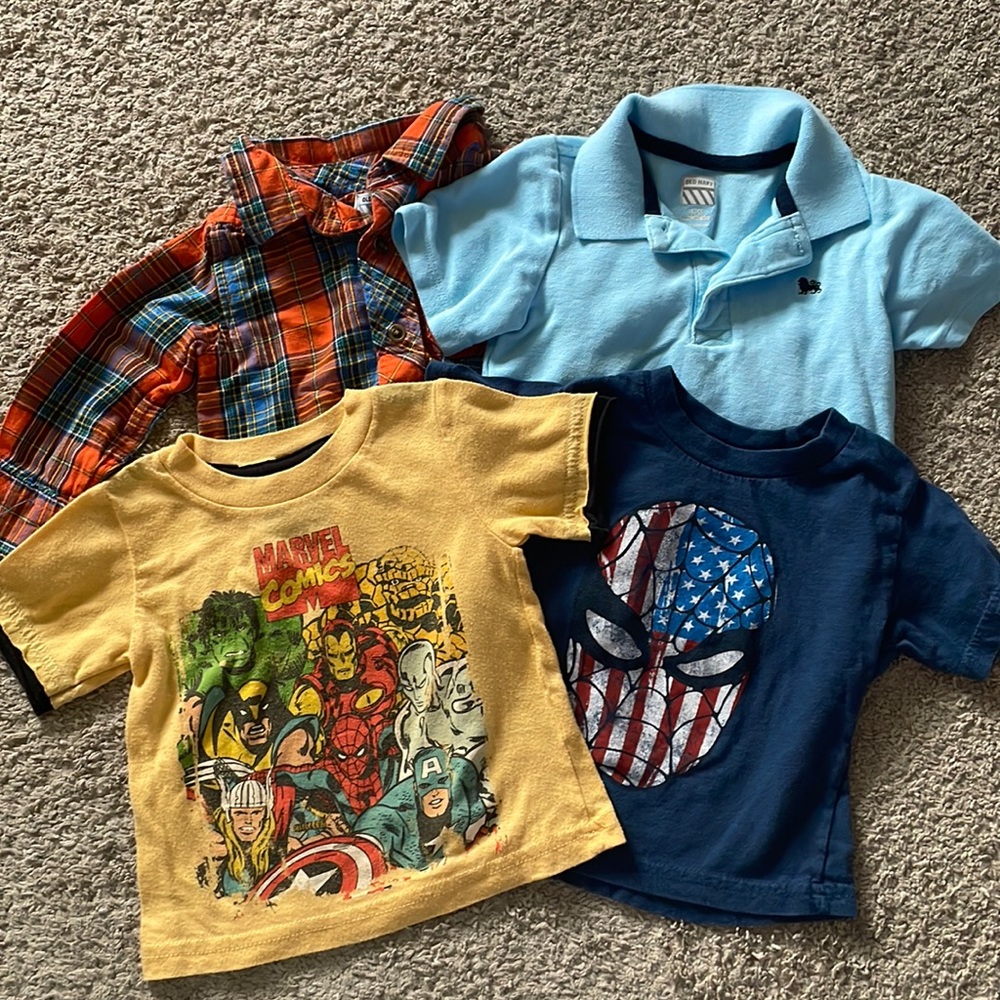 Boys gently worn 12 month tops